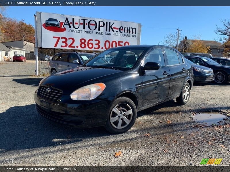 Ebony Black / Gray 2010 Hyundai Accent GLS 4 Door