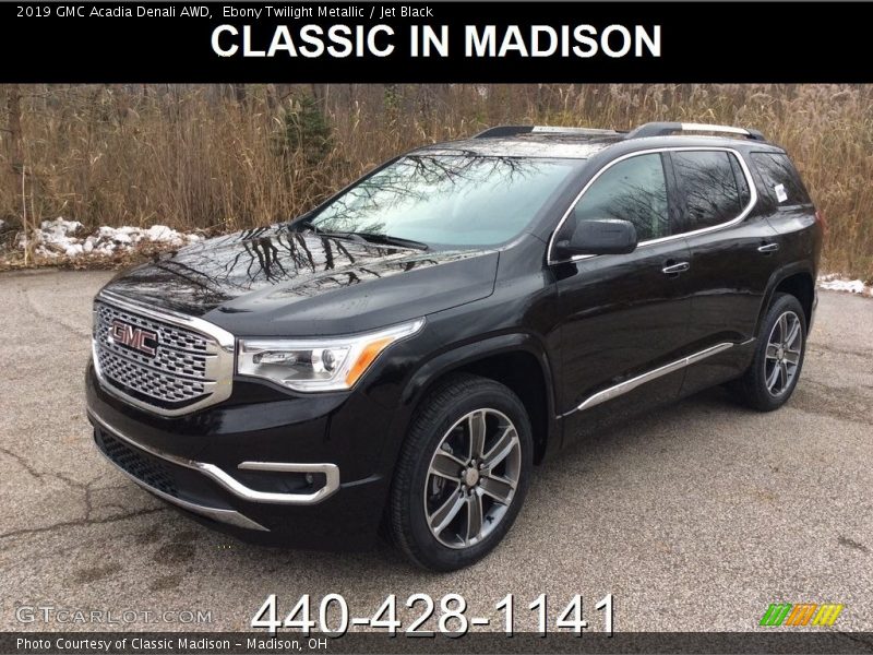 Ebony Twilight Metallic / Jet Black 2019 GMC Acadia Denali AWD