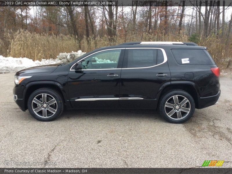 Ebony Twilight Metallic / Jet Black 2019 GMC Acadia Denali AWD