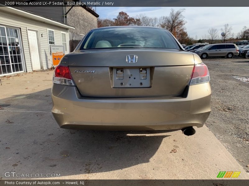 Bold Beige Metallic / Ivory 2008 Honda Accord LX-P Sedan