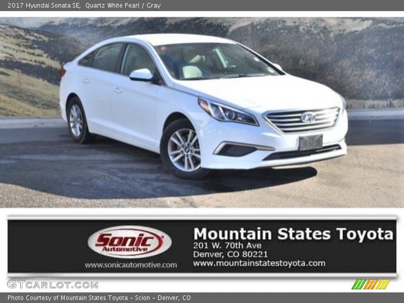 Quartz White Pearl / Gray 2017 Hyundai Sonata SE
