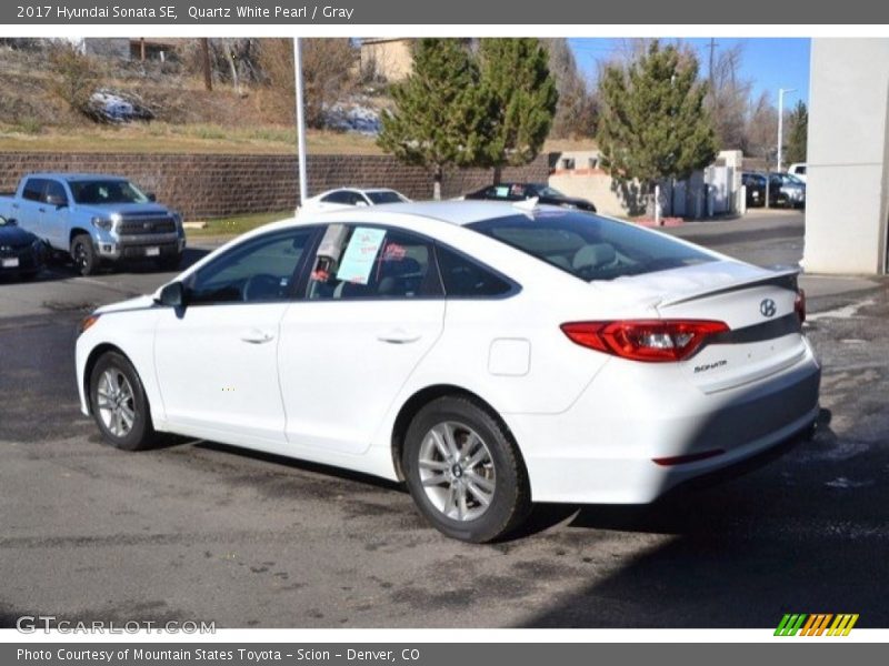 Quartz White Pearl / Gray 2017 Hyundai Sonata SE