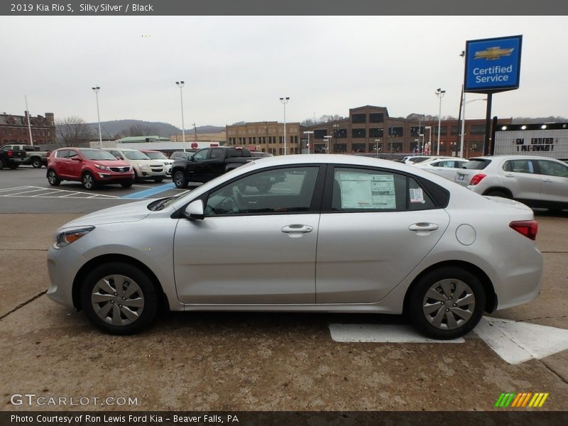 Silky Silver / Black 2019 Kia Rio S