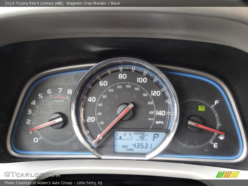 Magnetic Gray Metallic / Black 2014 Toyota RAV4 Limited AWD