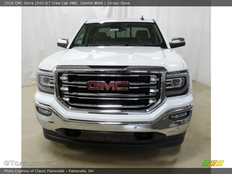Summit White / Cocoa/­Dune 2018 GMC Sierra 1500 SLT Crew Cab 4WD