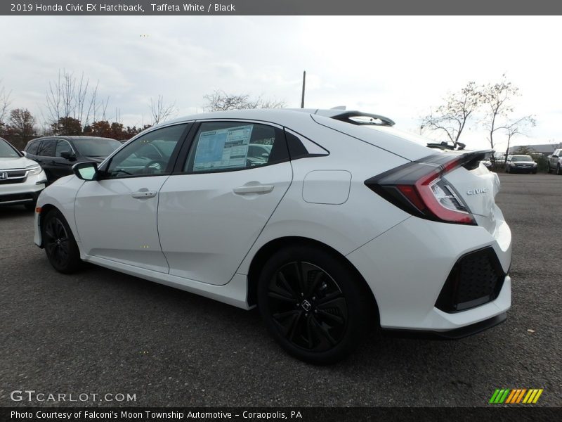 Taffeta White / Black 2019 Honda Civic EX Hatchback