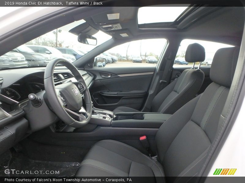 Taffeta White / Black 2019 Honda Civic EX Hatchback