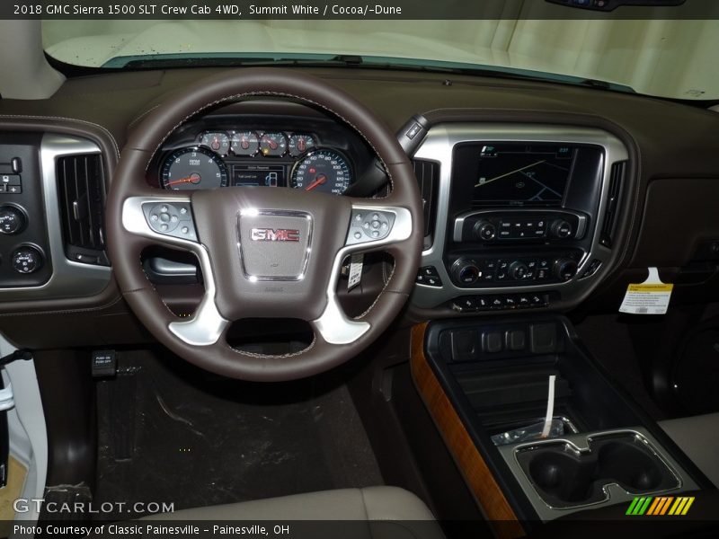 Summit White / Cocoa/­Dune 2018 GMC Sierra 1500 SLT Crew Cab 4WD