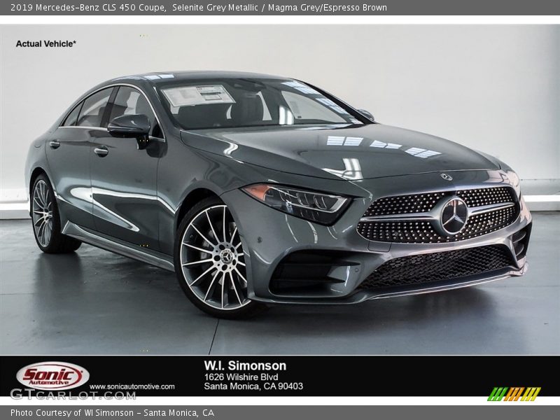 Selenite Grey Metallic / Magma Grey/Espresso Brown 2019 Mercedes-Benz CLS 450 Coupe