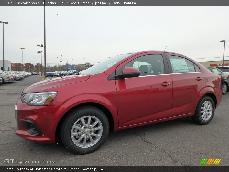 Cajun Red Tintcoat / Jet Black/­Dark Titanium 2019 Chevrolet Sonic LT Sedan