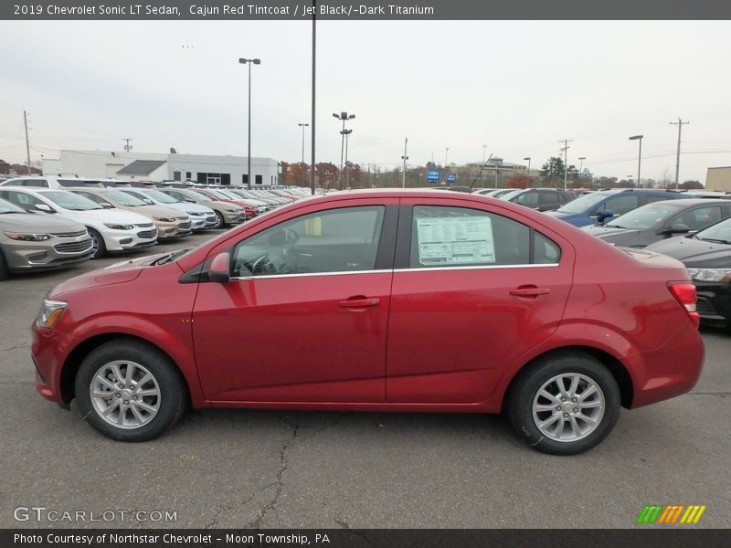 Cajun Red Tintcoat / Jet Black/­Dark Titanium 2019 Chevrolet Sonic LT Sedan