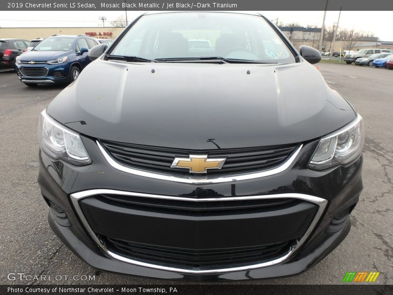 Mosaic Black Metallic / Jet Black/­Dark Titanium 2019 Chevrolet Sonic LS Sedan