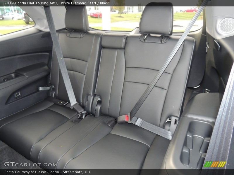White Diamond Pearl / Black 2019 Honda Pilot Touring AWD