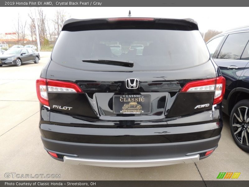 Crystal Black Pearl / Gray 2019 Honda Pilot EX AWD
