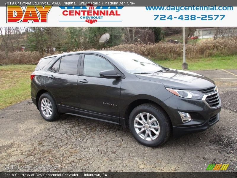 Nightfall Gray Metallic / Medium Ash Gray 2019 Chevrolet Equinox LS AWD