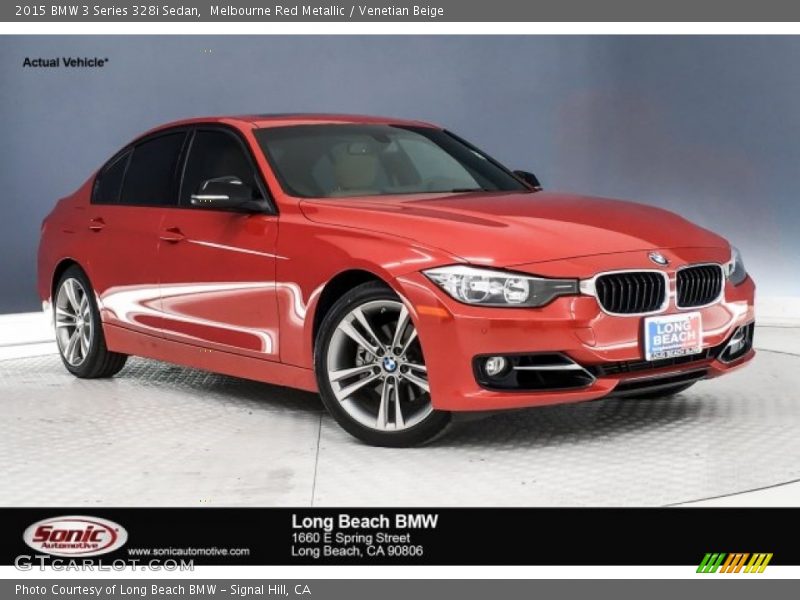 Melbourne Red Metallic / Venetian Beige 2015 BMW 3 Series 328i Sedan