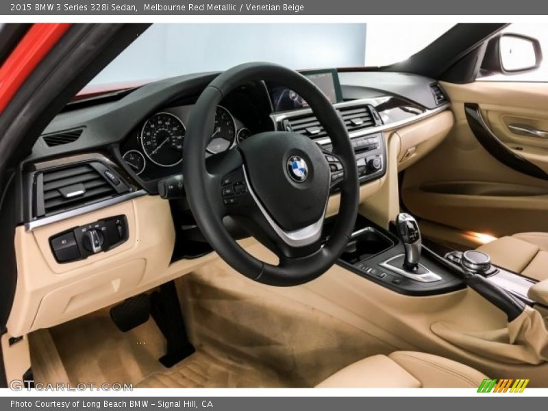 Melbourne Red Metallic / Venetian Beige 2015 BMW 3 Series 328i Sedan