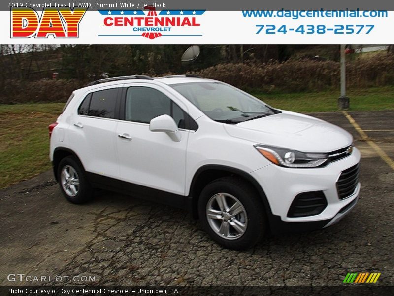 Summit White / Jet Black 2019 Chevrolet Trax LT AWD