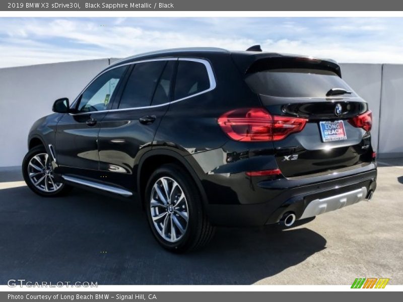 Black Sapphire Metallic / Black 2019 BMW X3 sDrive30i