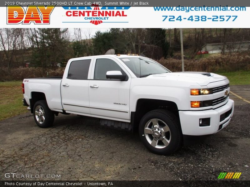 Summit White / Jet Black 2019 Chevrolet Silverado 2500HD LT Crew Cab 4WD
