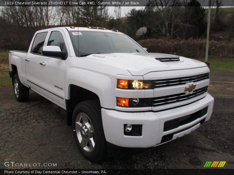 Summit White / Jet Black 2019 Chevrolet Silverado 2500HD LT Crew Cab 4WD