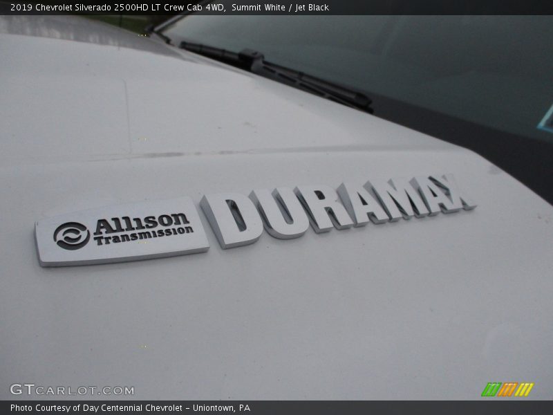 Summit White / Jet Black 2019 Chevrolet Silverado 2500HD LT Crew Cab 4WD