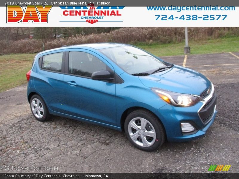 Caribbean Blue Metallic / Jet Black 2019 Chevrolet Spark LS