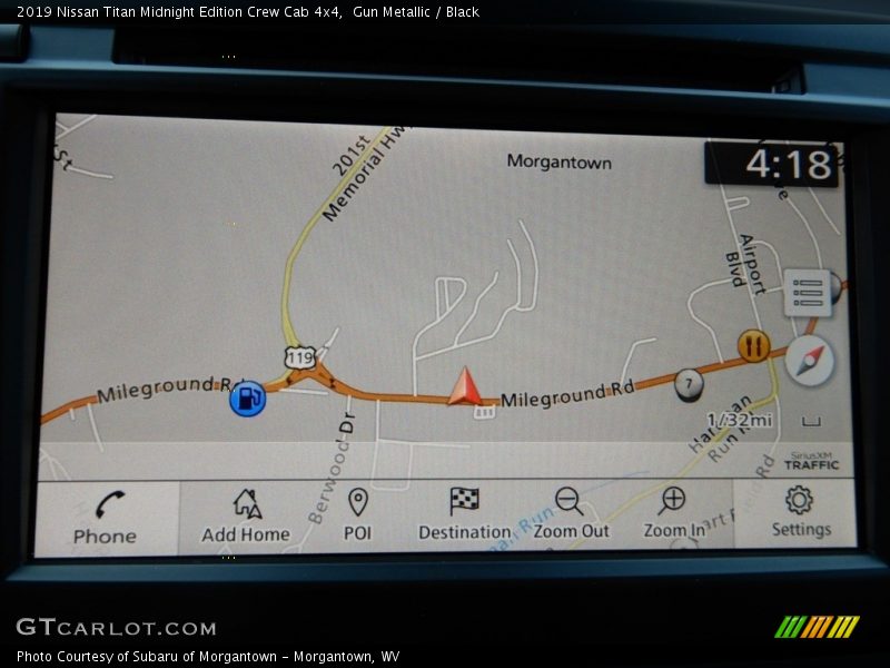Navigation of 2019 Titan Midnight Edition Crew Cab 4x4