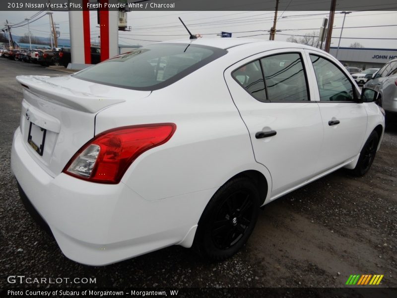 Fresh Powder White / Charcoal 2019 Nissan Versa S Plus