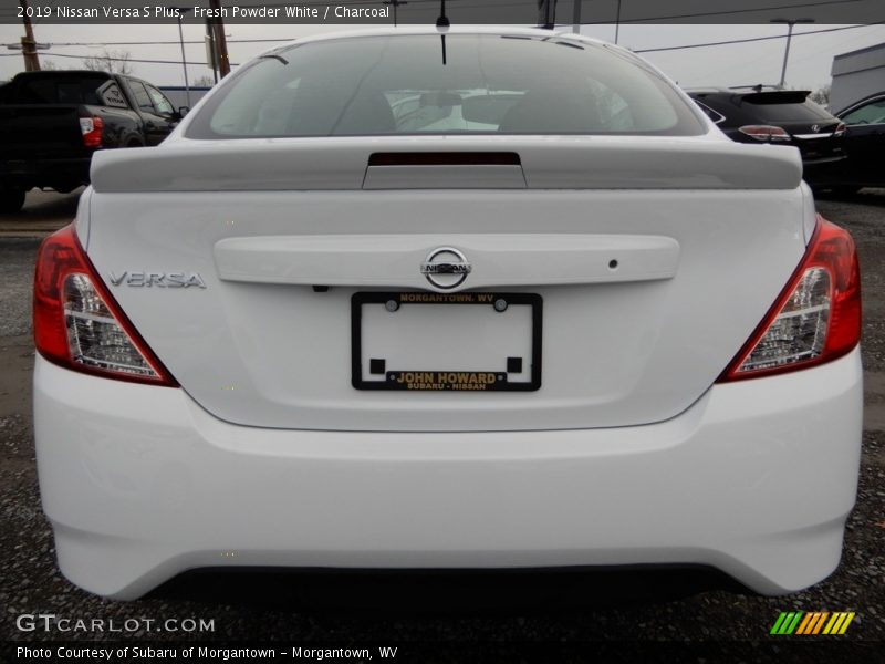 Fresh Powder White / Charcoal 2019 Nissan Versa S Plus