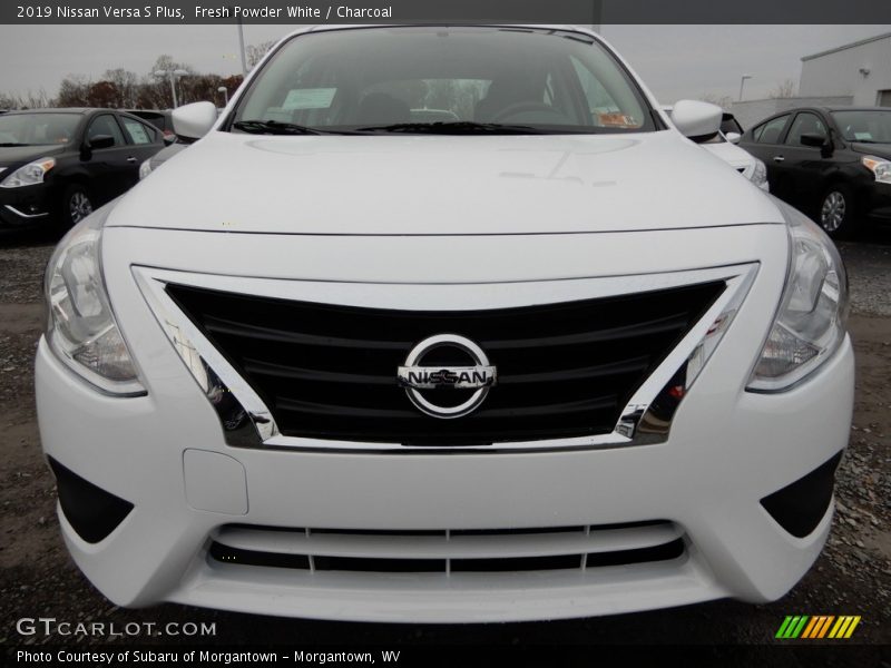Fresh Powder White / Charcoal 2019 Nissan Versa S Plus