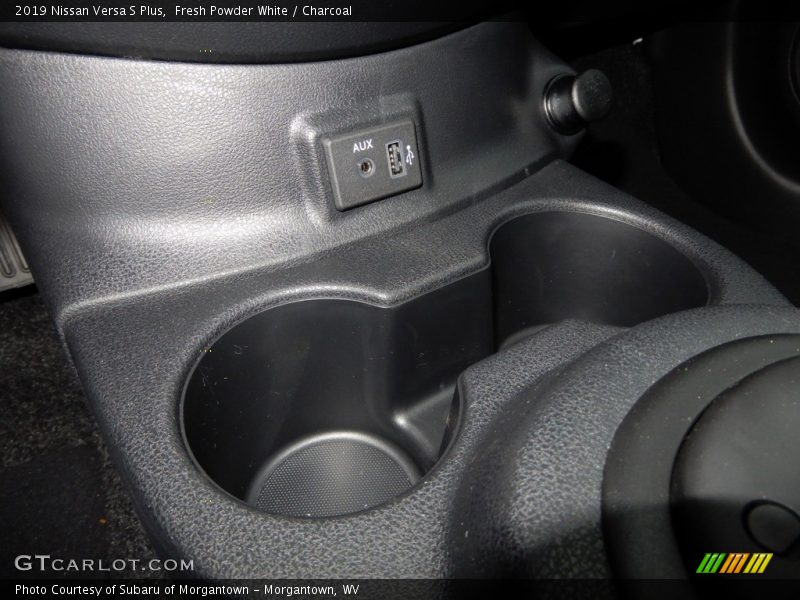 Fresh Powder White / Charcoal 2019 Nissan Versa S Plus