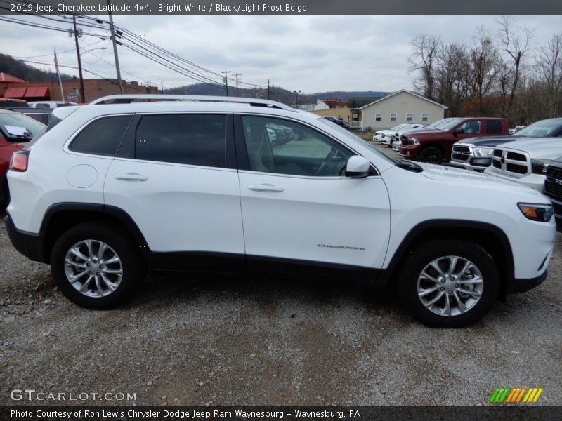 Bright White / Black/Light Frost Beige 2019 Jeep Cherokee Latitude 4x4