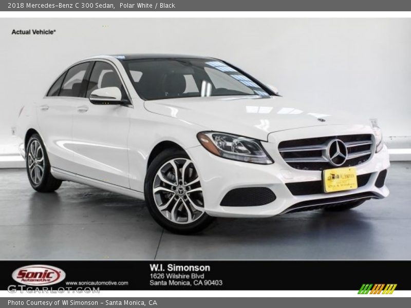 Polar White / Black 2018 Mercedes-Benz C 300 Sedan