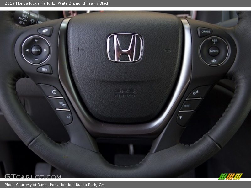 White Diamond Pearl / Black 2019 Honda Ridgeline RTL