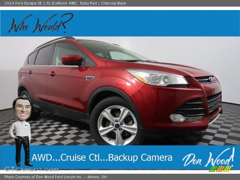 Ruby Red / Charcoal Black 2014 Ford Escape SE 1.6L EcoBoost 4WD