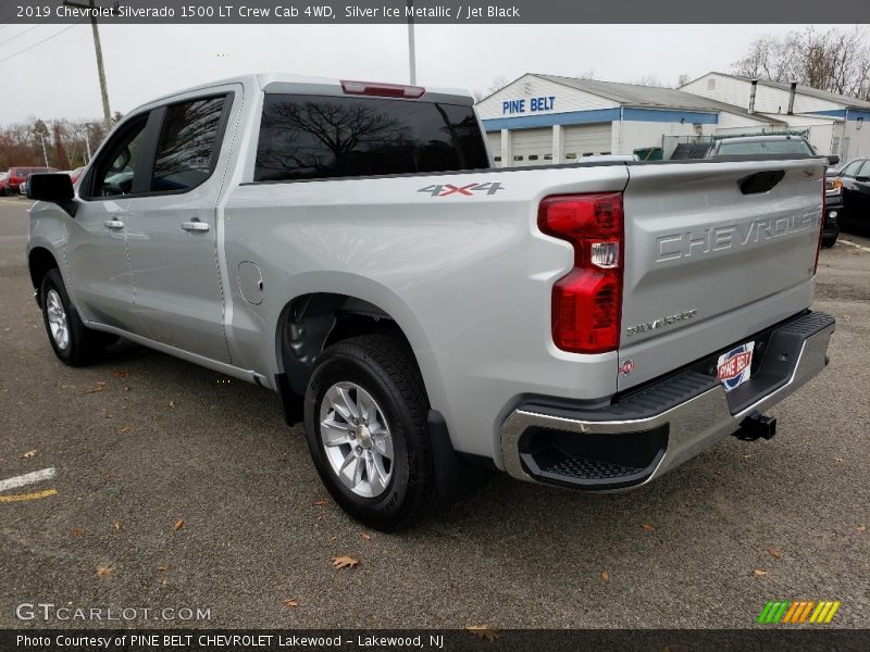 Silver Ice Metallic / Jet Black 2019 Chevrolet Silverado 1500 LT Crew Cab 4WD