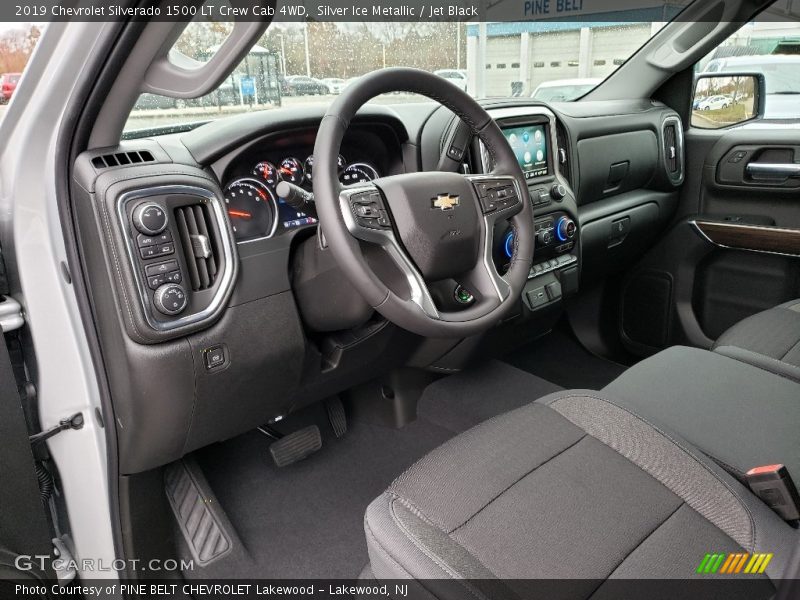 Silver Ice Metallic / Jet Black 2019 Chevrolet Silverado 1500 LT Crew Cab 4WD