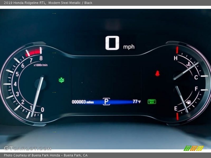 Modern Steel Metallic / Black 2019 Honda Ridgeline RTL