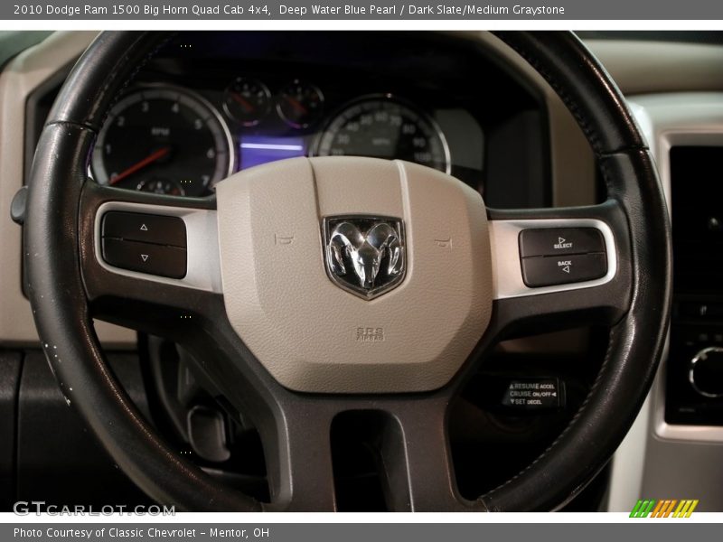 Deep Water Blue Pearl / Dark Slate/Medium Graystone 2010 Dodge Ram 1500 Big Horn Quad Cab 4x4