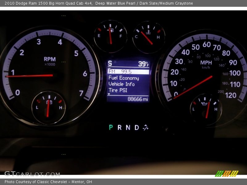 Deep Water Blue Pearl / Dark Slate/Medium Graystone 2010 Dodge Ram 1500 Big Horn Quad Cab 4x4