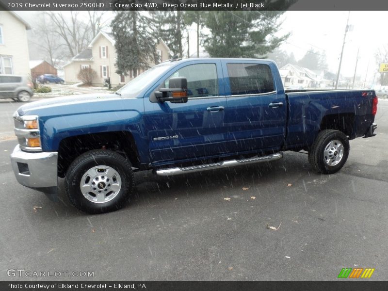 Deep Ocean Blue Metallic / Jet Black 2019 Chevrolet Silverado 2500HD LT Crew Cab 4WD