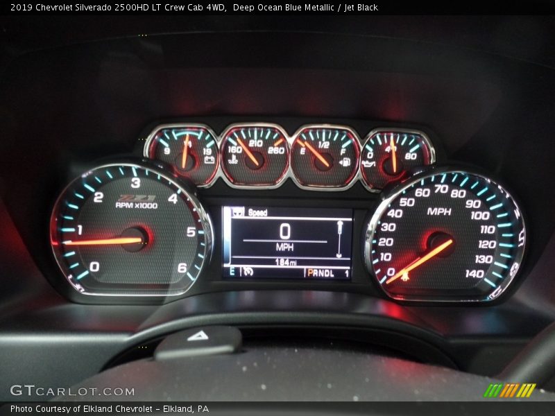 Deep Ocean Blue Metallic / Jet Black 2019 Chevrolet Silverado 2500HD LT Crew Cab 4WD