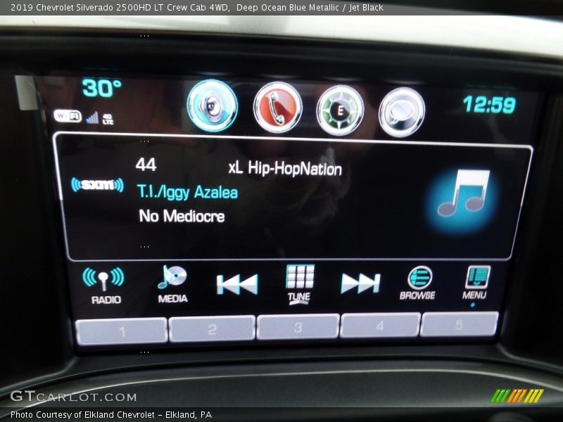 Deep Ocean Blue Metallic / Jet Black 2019 Chevrolet Silverado 2500HD LT Crew Cab 4WD