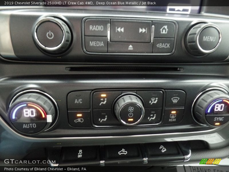 Deep Ocean Blue Metallic / Jet Black 2019 Chevrolet Silverado 2500HD LT Crew Cab 4WD