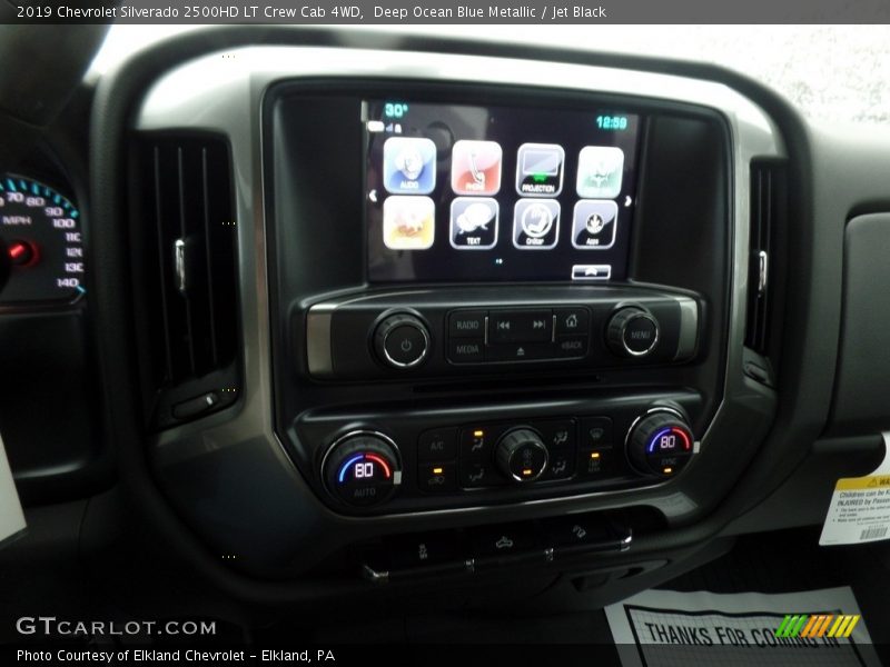 Deep Ocean Blue Metallic / Jet Black 2019 Chevrolet Silverado 2500HD LT Crew Cab 4WD