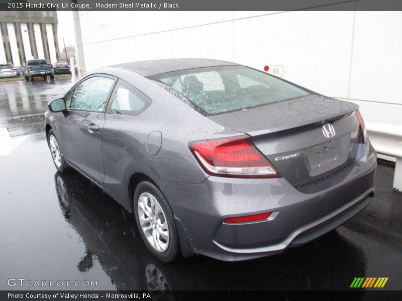 Modern Steel Metallic / Black 2015 Honda Civic LX Coupe