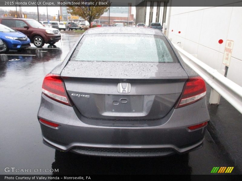 Modern Steel Metallic / Black 2015 Honda Civic LX Coupe