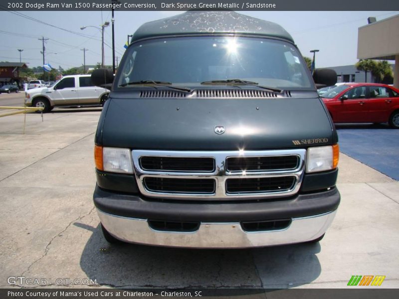 Dark Spruce Green Metallic / Sandstone 2002 Dodge Ram Van 1500 Passenger Conversion