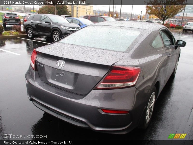 Modern Steel Metallic / Black 2015 Honda Civic LX Coupe